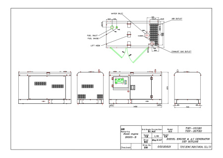 Дизельный генератор Toyo TKV-20TBS с АВР