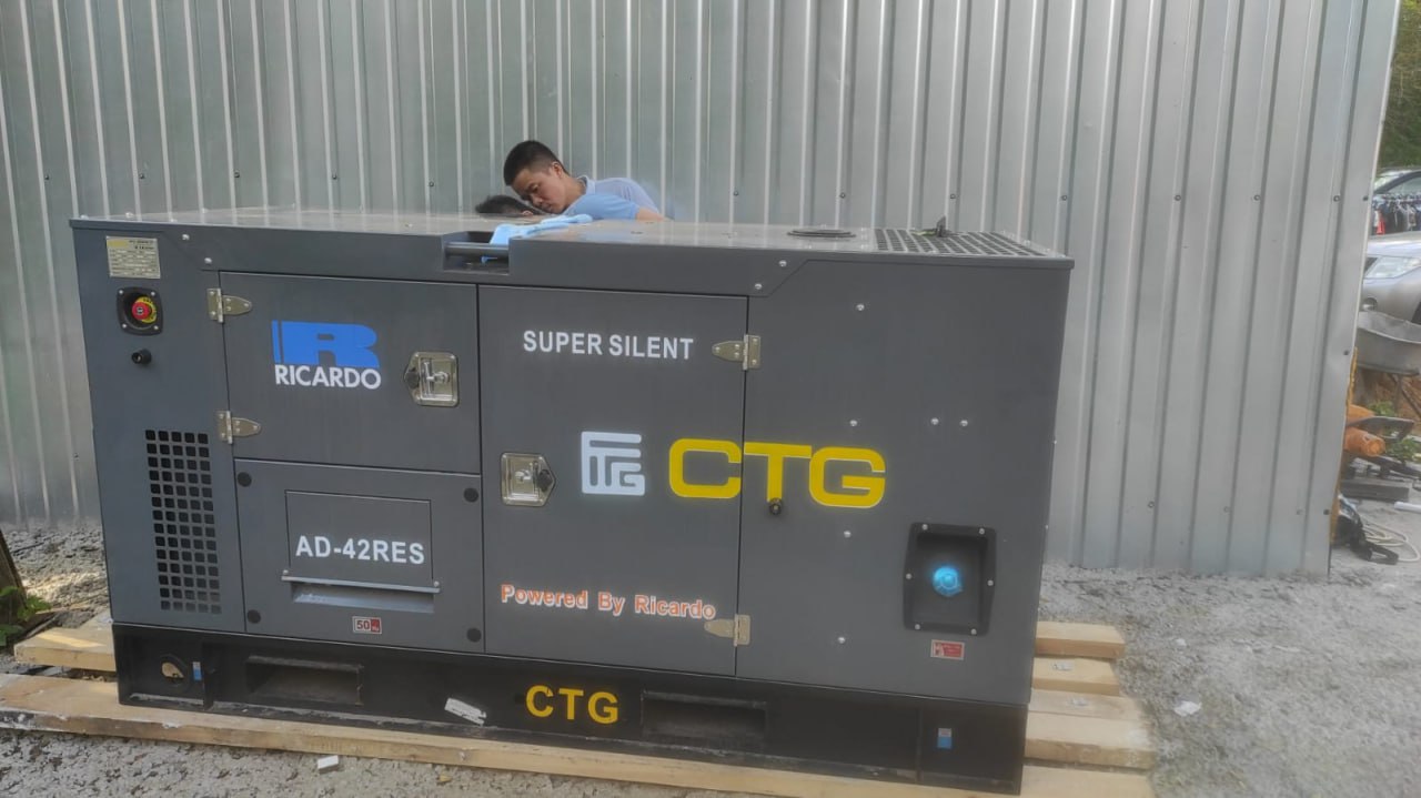 Дизельный генератор CTG AD-42RES 30 квт в кожухе установлен клиентам на юге страны Дизельный генератор CTG AD-42RES 30 квт в кожухе установлен клиентам на юге страны